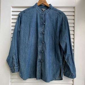 JJill Denim Long Sleeve Shirt, Size M